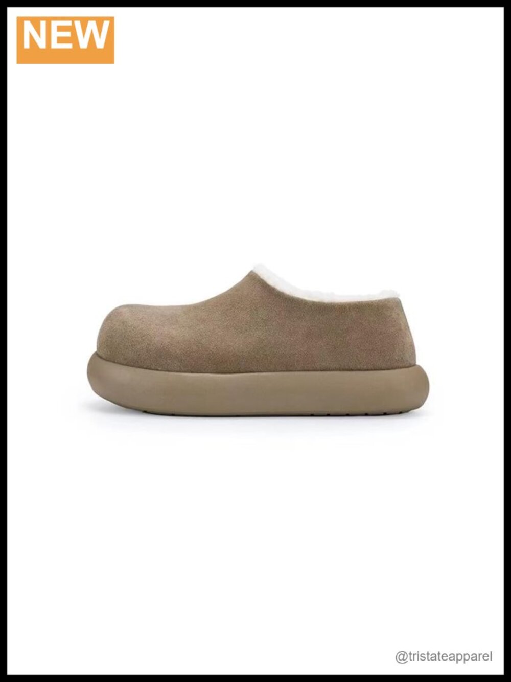 Genuine Suede Waterproof Platform Snow Boots Fleece Lined Slip-On Winter Ankle